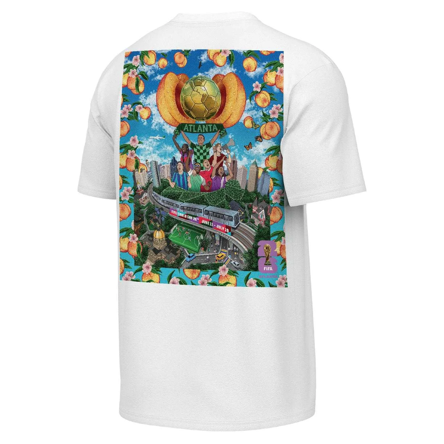2026 World Cup Atlanta Poster White T-Shirt - Unisex - Image 3