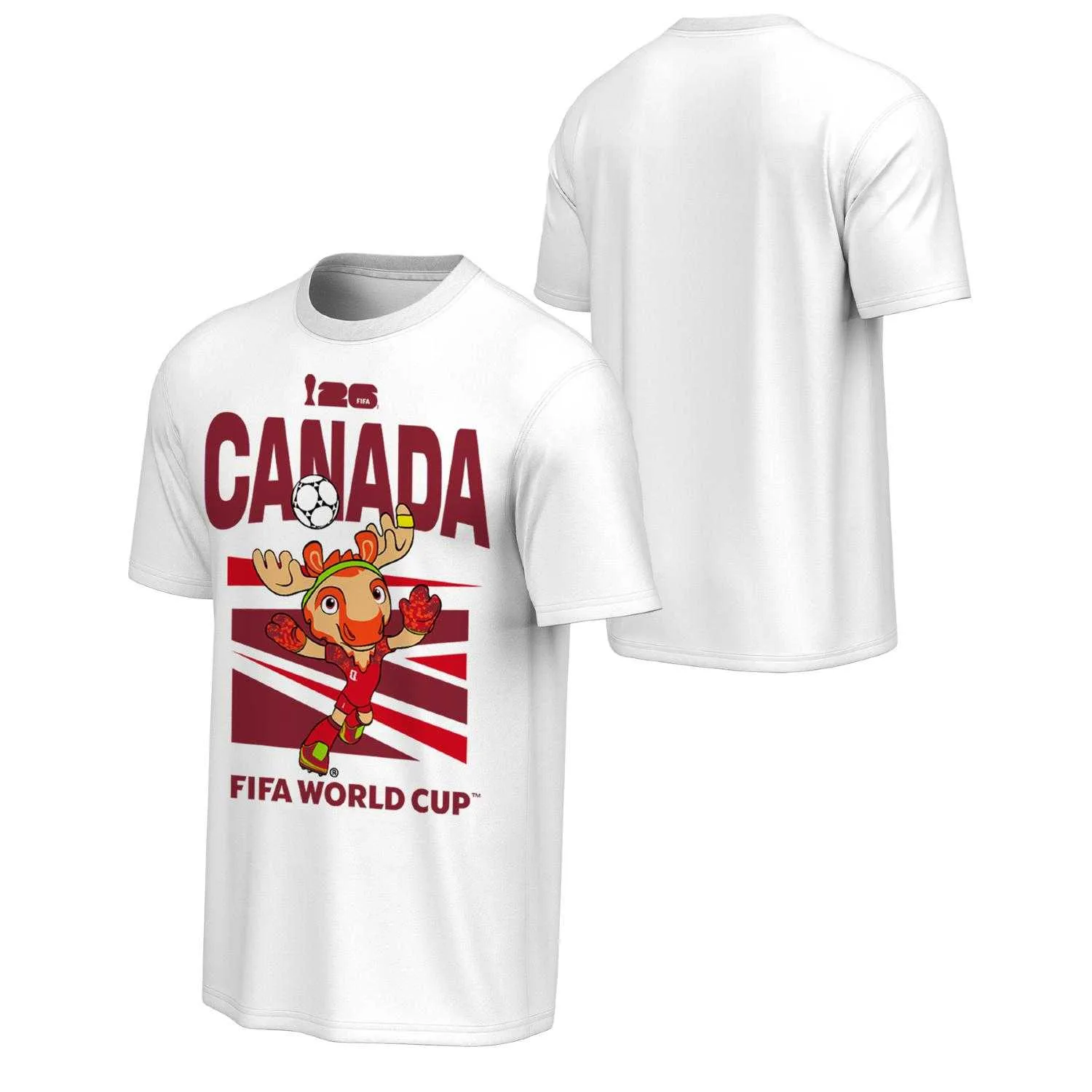 2026 World Cup Canada Mascot White T-Shirt - Unisex - Image 2