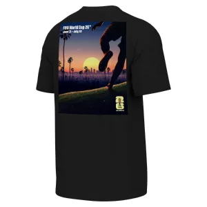 Alternative view of 2026 World Cup Los Angeles Poster Black T-Shirt - Unisex