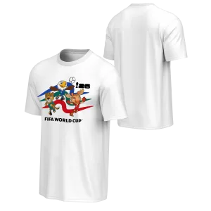Alternative view of 2026 World Cup Mascot Crew White T-Shirt