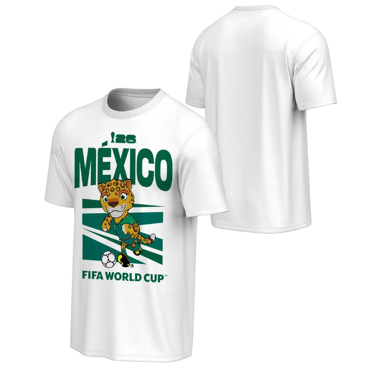 2026 World Cup Mexico Mascot White T-Shirt - Unisex - Image 3