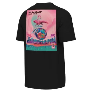 Alternative view of 2026 World Cup Miami Poster Black T-Shirt - Unisex