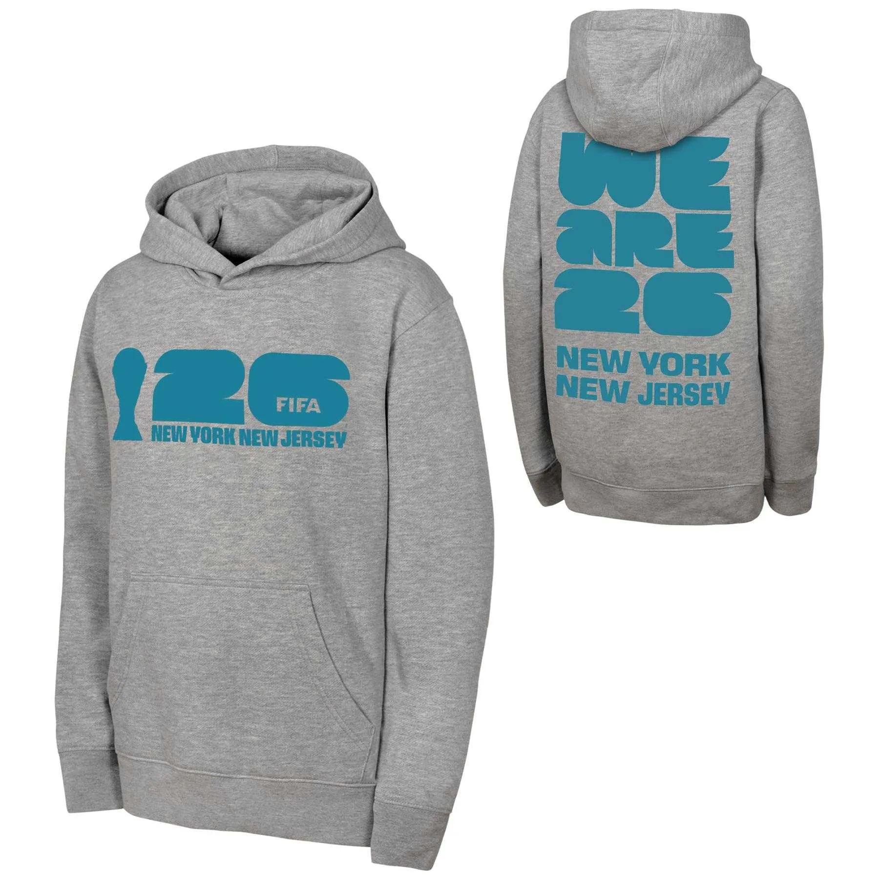 2026 World Cup New York New Jersey Grey Hoodie - Unisex - Image 3