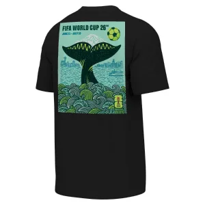 Alternative view of 2026 World Cup Seattle Poster Black T-Shirt - Unisex