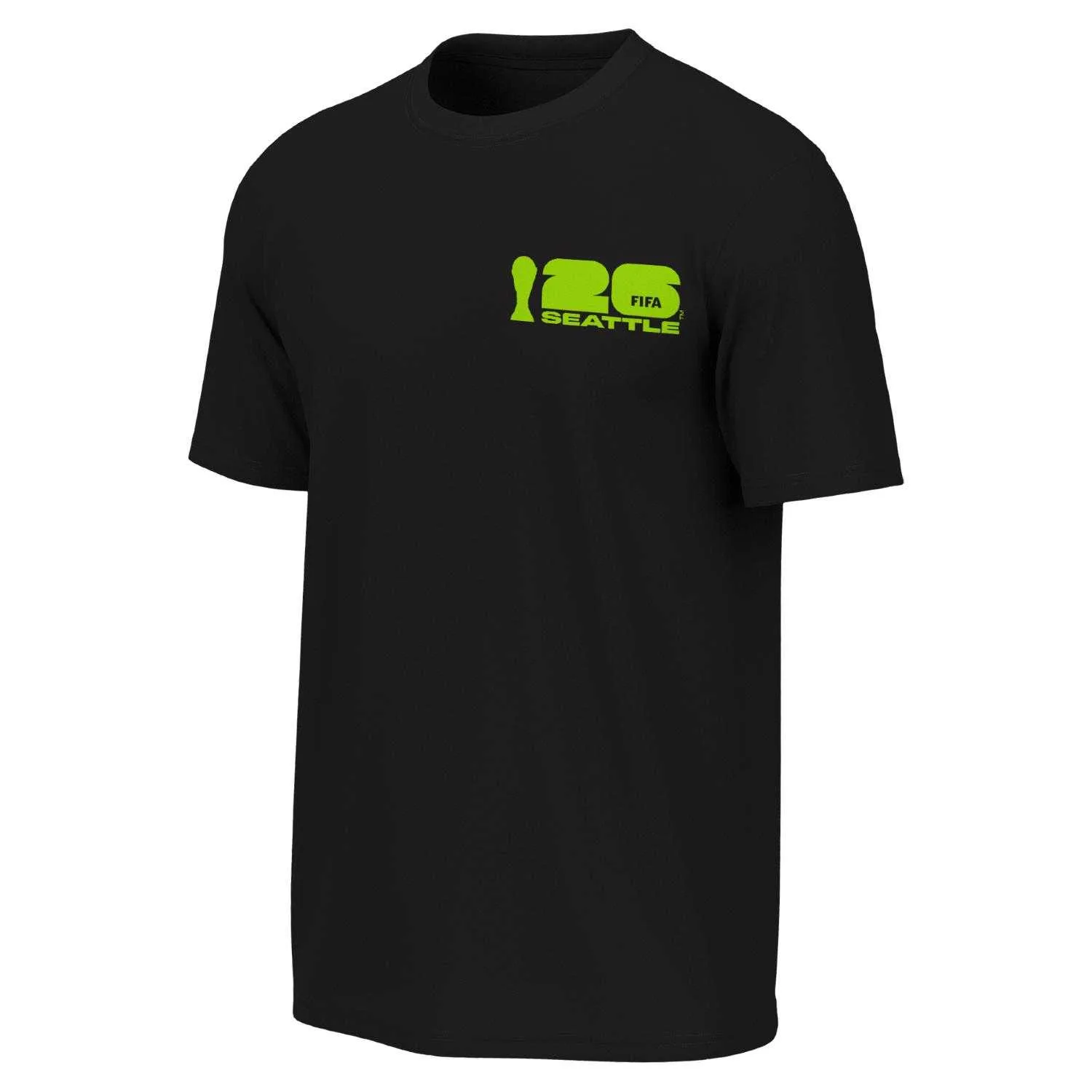 2026 World Cup Seattle Poster Black T-Shirt - Unisex - Image 3