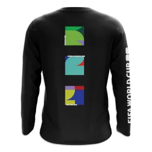 Alternative view of 2026 World Cup Tiles Long Sleeve Black T-Shirt - Unisex