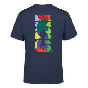 Alternative view of 2026 World Cup Vertical Abstract Navy T-Shirt - Unisex