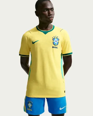 Remarkably Match-Ready Brazil 2026 Men's Nike Aero-FIT Authentic Soccer Jersey - High-Performance Sports Wear
