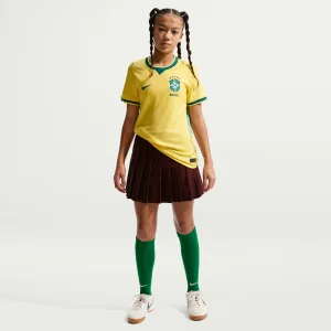 Alternative view of Brazil 2026 Stadium Home Big Kids' Nike Dri-FIT Soccer Replica Jersey