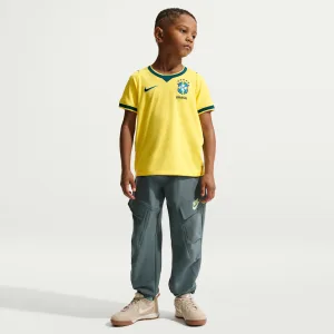 Alternative view of Brazil 2026 Stadium Home Little Kids' Nike Dri-FIT Soccer Replica Jersey