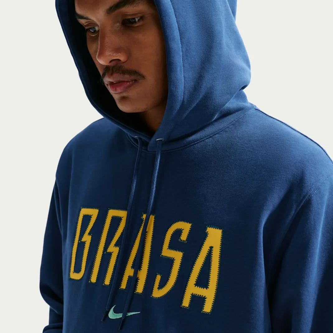 Brazil Club Men's Nike Soccer French Terry Pullover Hoodie - Image 2