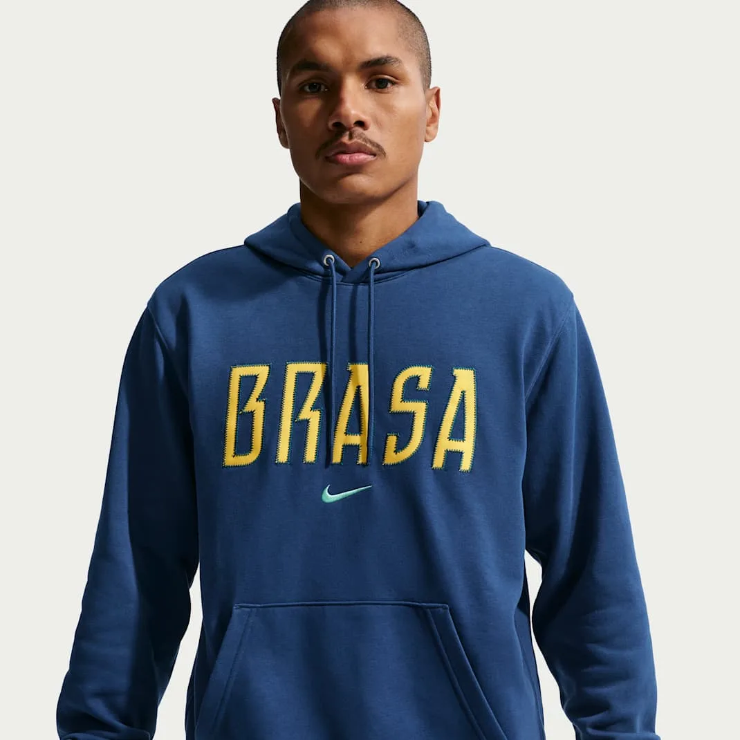 Brazil Club Men's Nike Soccer French Terry Pullover Hoodie - Image 6