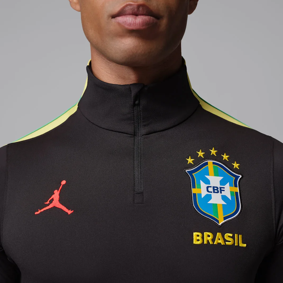 Brazil Strike Men's Jordan Dri-FIT Soccer Knit Drill Top - Image 2