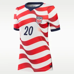 Alternative view of Folarin Balogun USMNT 2026 Stadium Home Women's Nike Dri-FIT Soccer Jersey