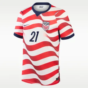 Alternative view of Timothy Weah USMNT 2026 Stadium Home Men's Nike Dri-FIT Soccer Jersey
