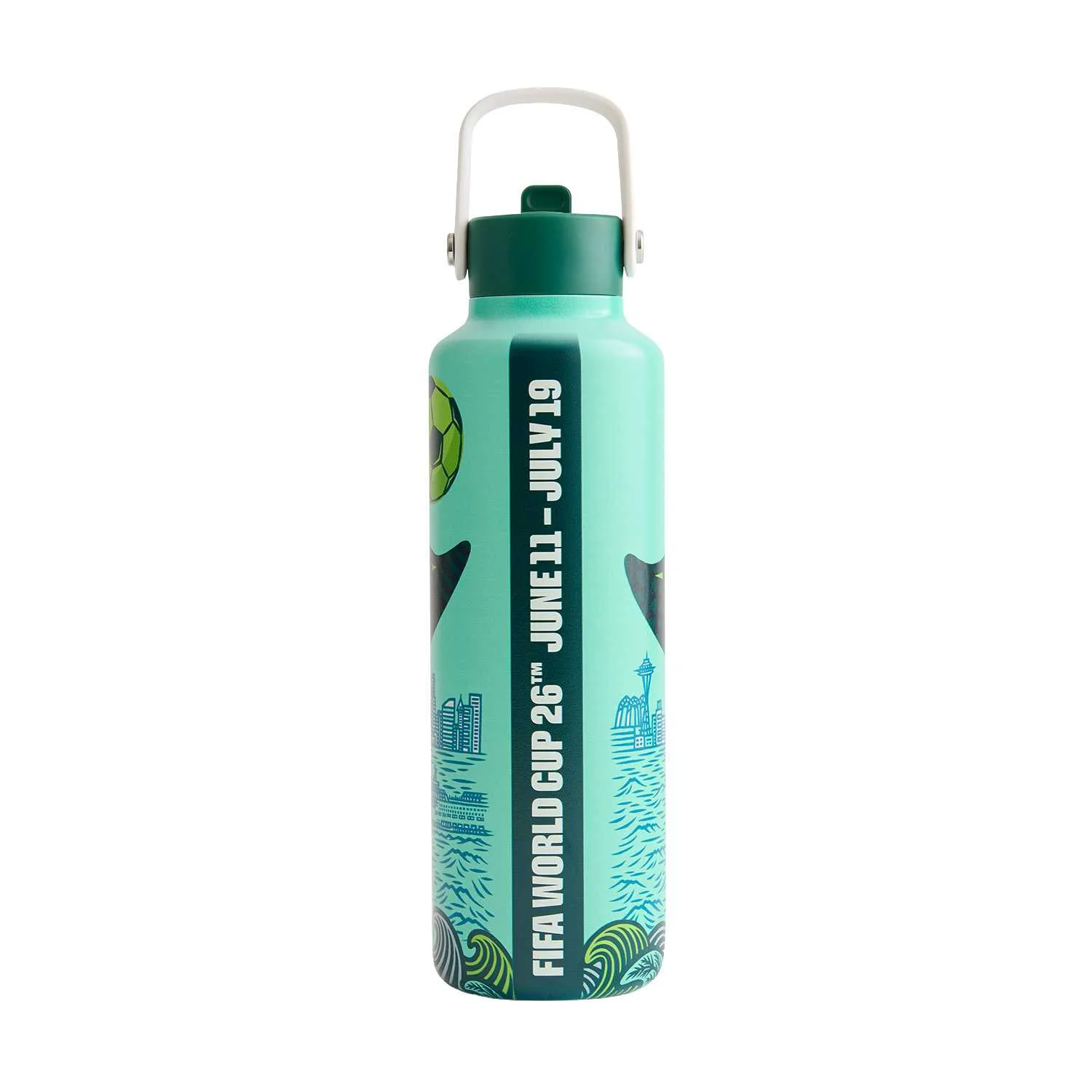 World Cup 2026 Seattle Poster Water Bottle - Image 2